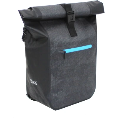 Afbeelding van Enkele fietstas Base Zwart/Blauw 18L