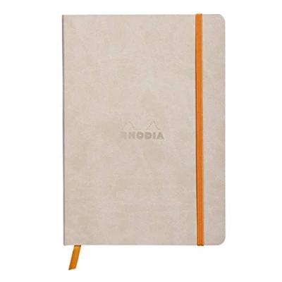 Afbeelding van Rhodiarama flexibles Notizbuch A5 80 Blatt liniert beige