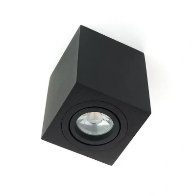Afbeelding van Opbouw spot GU10 96mm Kunststof Vierkant armatuur Zwart
