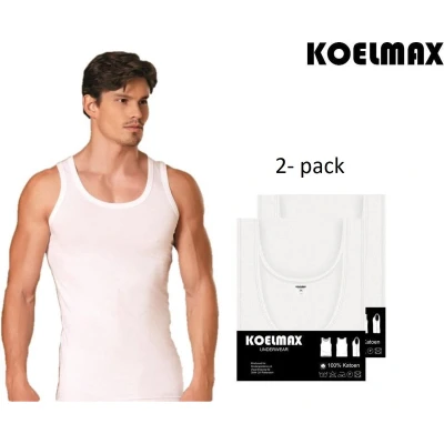 Afbeelding van Heren onderhemd Wit 2 Pack Maat M