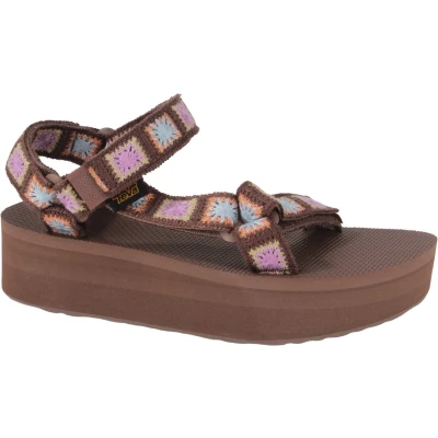 Afbeelding van Teva FLATFORM UNIVERSAL CROCHET Dames Sandalen Bruin/Roze Maat 39