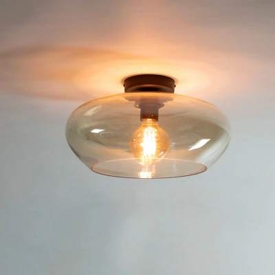 Afbeelding van Fraaai Skyla plafondlamp Glas amber