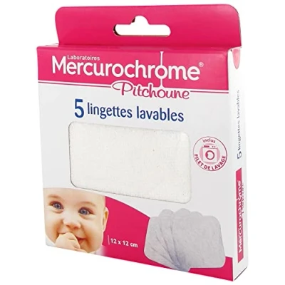 Afbeelding van Mercurochrome Pitchoune Wasbare Doekjes 12 x cm 5