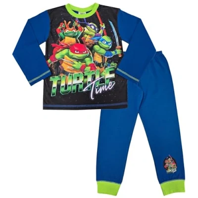 Afbeelding van Ninja Turtles pyjama blauw Teenage Mutant &quot;Turtle Time&quot; pyama maat 122/128 katoen