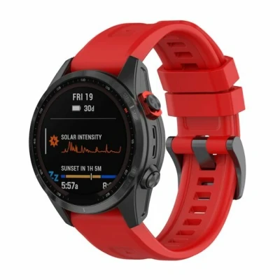 Afbeelding van Siliconen sportbandje Rood Garmin Fenix 7S / 6S 5S &amp; Instinct 2s