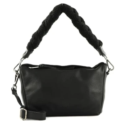 Afbeelding van FREDsBRUDER Leren Schoudertas Chinte Crossbody Bag Black Zwart