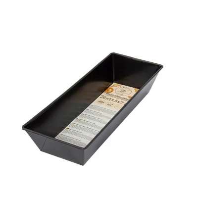 Afbeelding van Meyerhoff Bakery Rechthoekige Cakevorm Non Stick Bakvorm 26 x 11.5 cm Zwarte met Coating