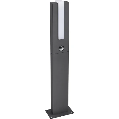 Afbeelding van Lucande Padverlichting, zuillampen 1licht aluminium, kunststof H: 65 cm grafietgrijs, opaalwit Inclusief lichtbron