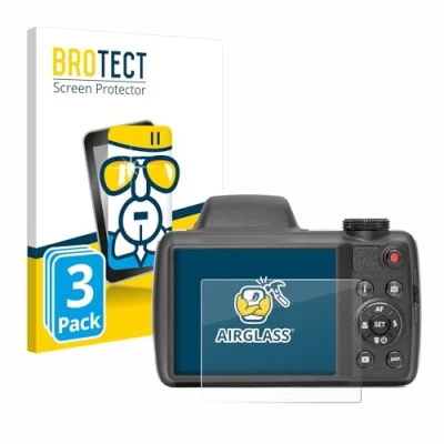 Afbeelding van BROTECT Screenprotector voor Kodak Pixpro AZ528 Folie Beschermfolie Beschermglas transparant (3 Stuks)