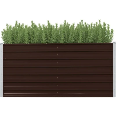 Afbeelding van Plantenbak verhoogd 160x40x77 cm gegalvaniseerd staal bruin