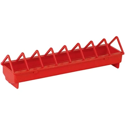 Afbeelding van Duvoplus Voersilo Kip Kippenvoerbak Plastiek Draadgril S 51x12x12,5cm Rood 1st