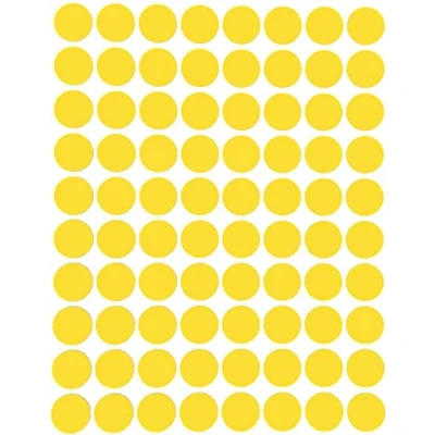 Afbeelding van Royal Green Kleurcoderingsetiketten 13 mm rond Dot Stickers Half Inch ronden gele sticker 1200 Pack van