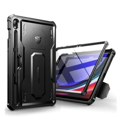 Afbeelding van Dexnor voor Samsung Galaxy Tab S9 hoesje, [ingebouwde schermbeschermer en kickstand] zware militaire bescherming schokbestendige beschermhoes