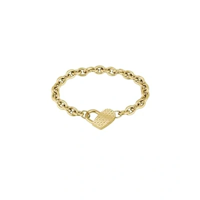Afbeelding van BOSS LYG IP Chain Bracelet WITH Stamped Monogram Heart Armband goldcoloured, Dames, Maat: One Size, Gold coloured