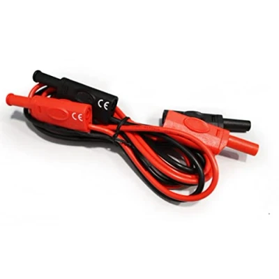 Afbeelding van PeakTech 7030 meetleidingen voor multimeter en laboratoriumvoeding, 130 cm testleidingen met geïsoleerde banaanstekkers als accessoire meetinstrumenten, 4 mm kabel laboratoriumstekker