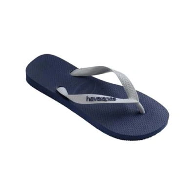 Afbeelding van Havaianas Top Pop Up logo, comfortabel, stijlvol en veelzijdig, gebaseerd op het topmodel, riemen met zichtbaar antislipzool, volwassenen uniseks, Navy Gray Ice, 45/46 EU