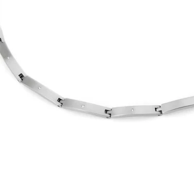 Afbeelding van Boccia 0816 02 Ketting titanium briljant 0.025 ct zilverkleurig 45 cm