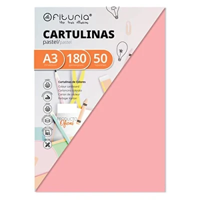 Afbeelding van Verpakking van 50 stuks, zalmkleurig, maat A3, 180 g