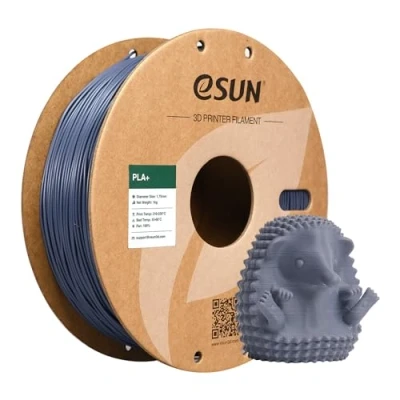 Afbeelding van eSUN PLA+ Filament 1.75mm, 3D Printer PLA Plus, Maatnauwkeurigheid +/ 0.03mm, 1kg Spoel (2.2 LBS) Print voor Printers, Grijs