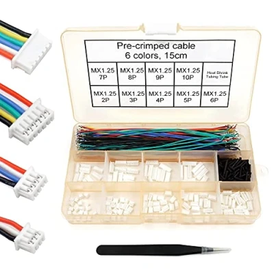 Afbeelding van elechawk 1.25mm Pitch Connectors en Pre geplooide Kabels voor Pixhawk APM2.6 Runcam Camera Siliconen 15cm Draad