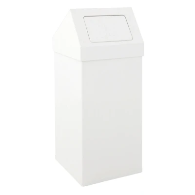 Afbeelding van Prullenbak Carro Push 55ltr pushklep wit