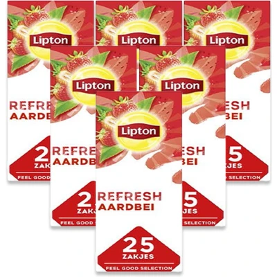 Afbeelding van Lipton Thee Aardbei 6x25 Zakjes