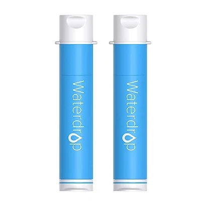 Afbeelding van Waterdrop Persoonlijk waterfilterrietje voor wandelen, kamperen, reizen, backpacken, buitensporten en noodvoorbereiding, vermindert schadelijke stoffen in water, verpakking van 2 stuks