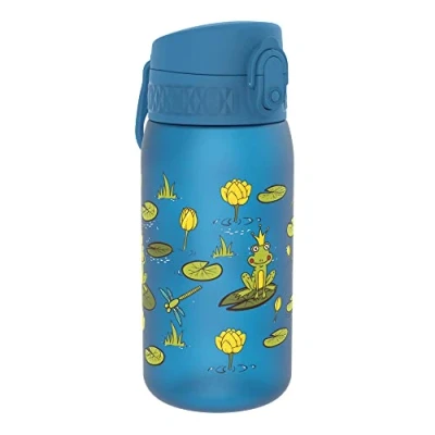 Afbeelding van ion8 Drinkfles lekvrij 350 ml Kikker vijver / blauw