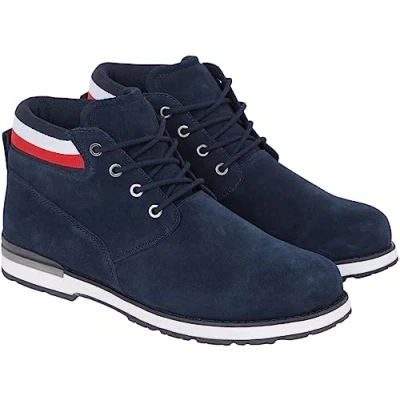 Afbeelding van Tommy Hilfiger CORE Sportieve veterschoenen, Heren, Maat: 40, Desert sky Veloursleer