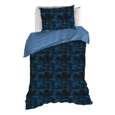 Afbeelding van Dekbedovertrek De Witte Lietaer Cobra Blue Fusion Percal 140 x 200 / 220 cm 1 Persoons