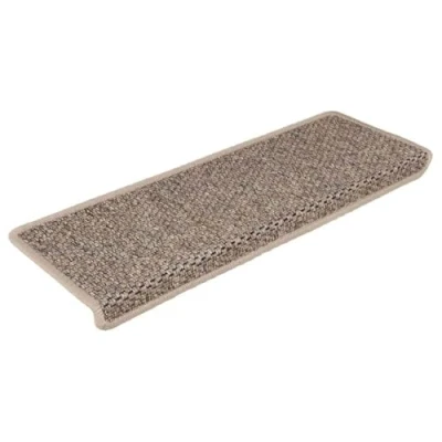 Afbeelding van vidaXL Trapmatten zelfklevend 15 st 65x21x4 cm donkerbeige