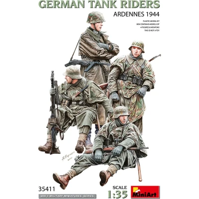Afbeelding van 1:35 MiniArt 35411 German Tank Riders Ardennes 1944 Plastic Modelbouwpakket