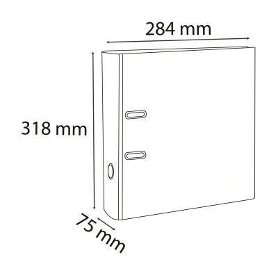Afbeelding van Exacompta ref. 918418B 1 Ordner met hefboom A4 80 mm rug mechaniek Afmetingen: 32 x 29 8 cm Formaat Kleur : Bordeaux
