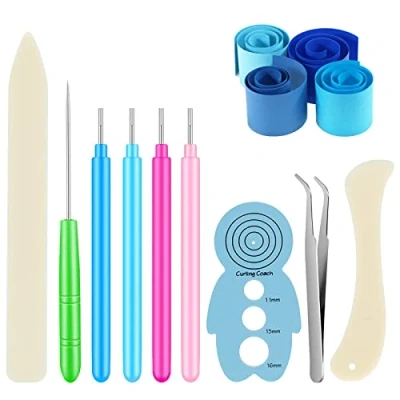Afbeelding van iTYOOS 9 Stuks Quilling Gereedschap Set Gleufgereedschap Papier Pen Kit Tools voor DIY Beginners Gevorderde Quillers
