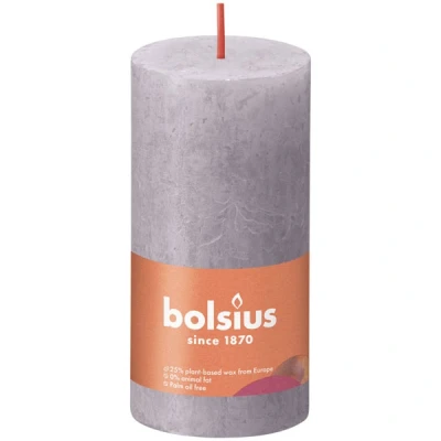 Afbeelding van Bolsius kaars rustiek Frosted Lavender 100/50 mm