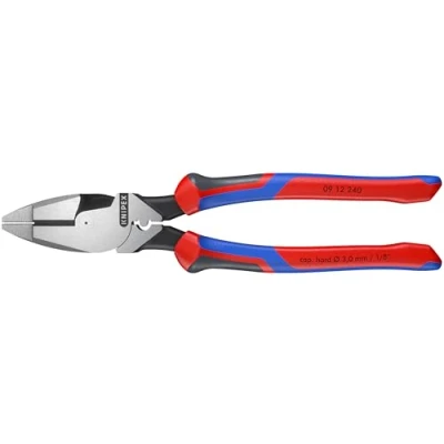 Afbeelding van Knipex Kracht Kombitang &quot;Lineman&#039;s Pliers&quot; Amerikaans model zwart geatramenteerd, met meer componentengrepen 240 mm 09 12