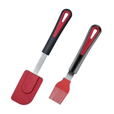 Afbeelding van Westmark Gallant, 291622E6, siliconen penseel + kook /deegschraperset, 2 delig, roestvrij staal/siliconen/kunststof, zwart/rood/zilver