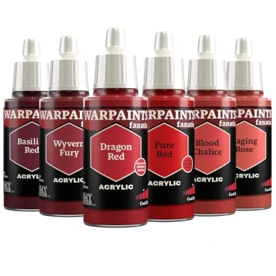Afbeelding van The Army Painter, Warpaints Fanatic Flexible Triad: Cool Reds 6 x 18 ml acrylverf, miniatuur hobbyschilderij, kwaliteitsverf voor wargaming