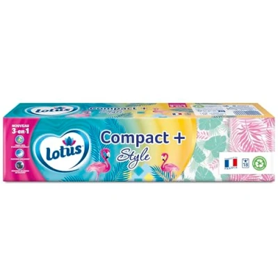 Afbeelding van Zakdoeken LOTUS COMPACT + STYLE x 18 hoesjes