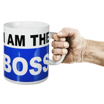Afbeelding van Out of the Blue XL koffiemok I am Boss
