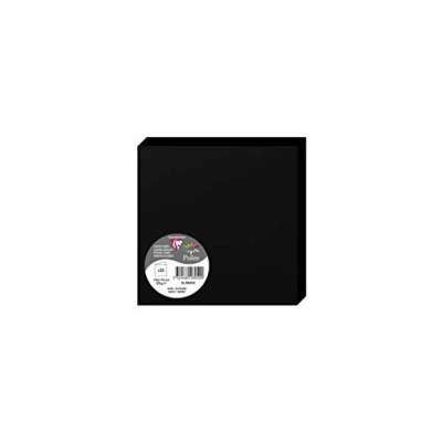 Afbeelding van Clairefontaine 2805C verpakking (met 25 dubbele kaarten pollen, gevouwen, 135 x mm) 210g, zwart