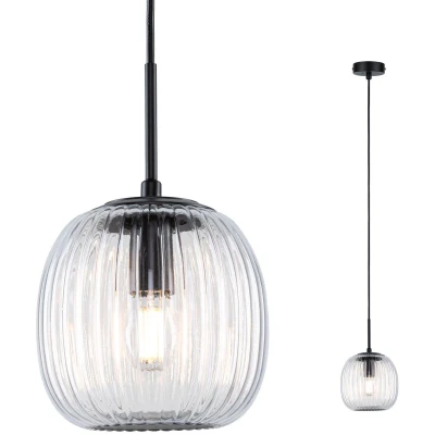 Afbeelding van Paulmann Ruya 71147 Hanglamp E14 Glas, Zwart (mat)