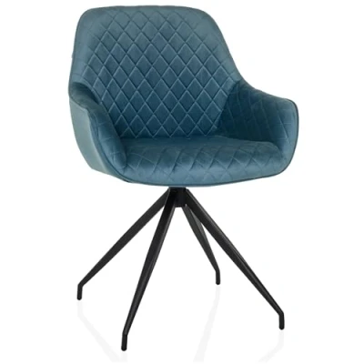Afbeelding van ELVERUM Gestoffeerde stoel Blauw Grijs