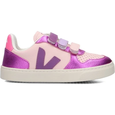 Afbeelding van Veja Small V10 Unisex Sneakers laag voor kinderen, Maat: 28, Petale/multico cosmos Leer en imitatieleer