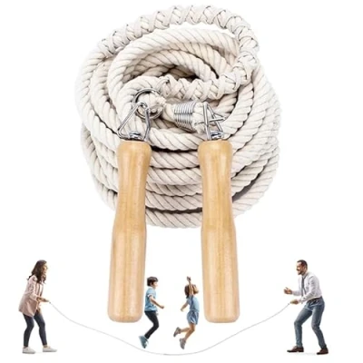 Afbeelding van OLT EU Groepen Touwtjespringen, Multiplayer Beste Team Verspringen met Houten Handvat voor Schoolsport Buitenactiviteiten 5 Meter 7 10 (10M)