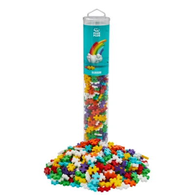 Afbeelding van Plus Rainbow Mix Tube Constructiespeelgoed Set Met Bouwstenen 240 Delige Bouwset Bouwspeelgoed Vanaf 3 Jaar