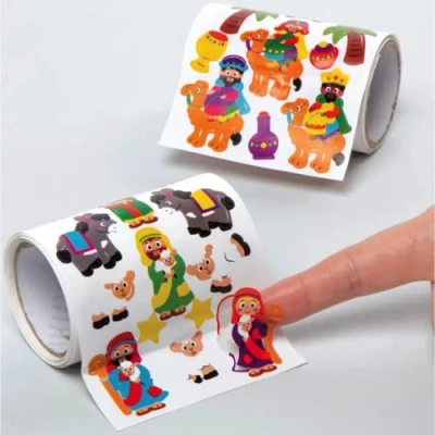 Afbeelding van Baker Ross AX576 Kerstmis Sticker Rollen Pak Van 600, Kinderstickers, Ideaal Voor Kunst En Knutselprojecten, Het Maken Kaarten