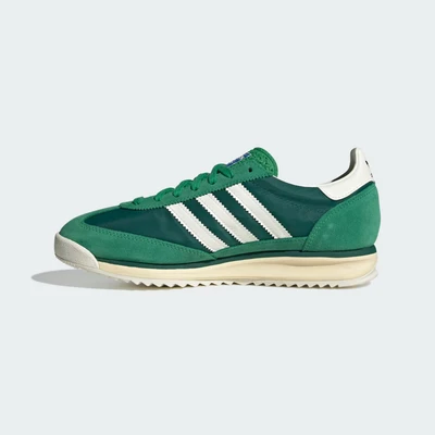 Afbeelding van adidas Originals SL 72 RS Unisex Sneakers laag, Maat: 37 1/3, Green/core white/collegiate green Leer en textiel
