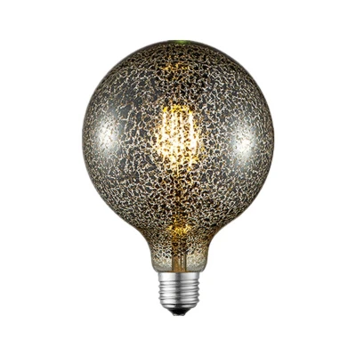 Afbeelding van Lucande E27 LED lamp glas, metaal rookgrijs, zilver