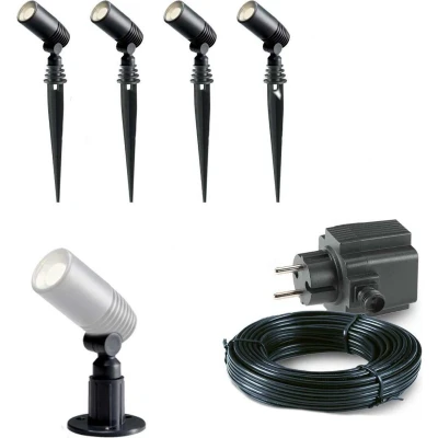 Afbeelding van 4x LED grond spot 12V 2 watt complete set